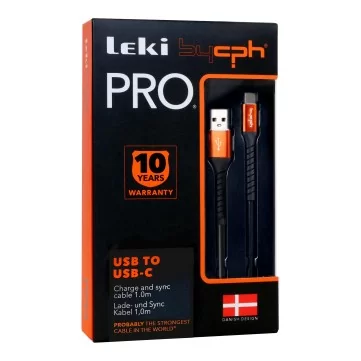 Leki Pro - USB til USB-C Kabel (1.mtr)